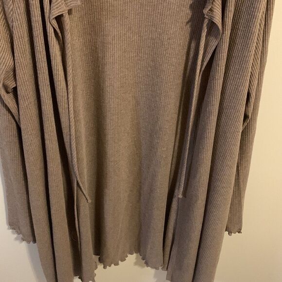 Honeyme Tan Open Front Cardigan - Picture 3 of 6